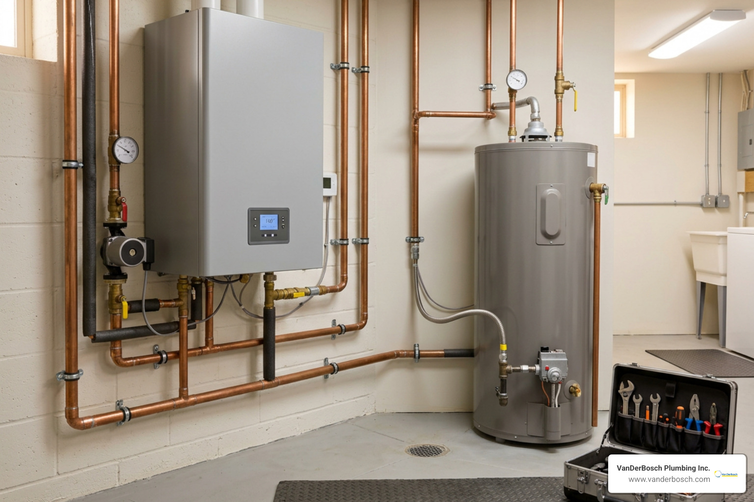 boiler and hot water heater